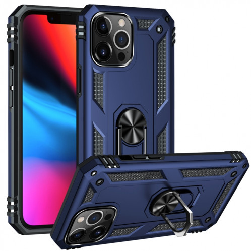 Étui de protection TPU + PC antichoc avec support rotatif à 360 degrés pour iPhone 13 Pro (Bleu) SH803D41-37