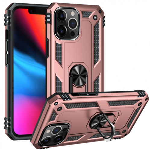 Étui de protection TPU + TPU + PC avec porte tournant à 360 degrés pour iPhone 13 Pro (or rose) SH803E518-37