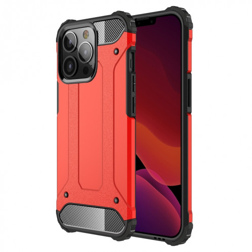 Coque combinée PC Magic Armor TPU + PC pour iPhone 13 Pro (rouge) SH502G1788-37