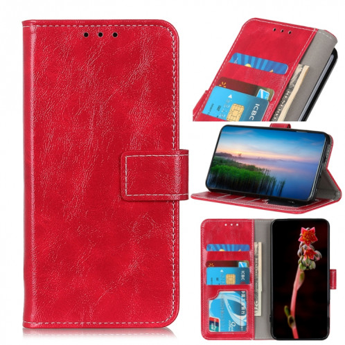 Texture Crazy Retro Crazy Horse Texture Horizontal Flip Cuir Case avec titulaire & Slots de carte et cadre photo et portefeuille pour iPhone 13 (rouge) SH802E925-37