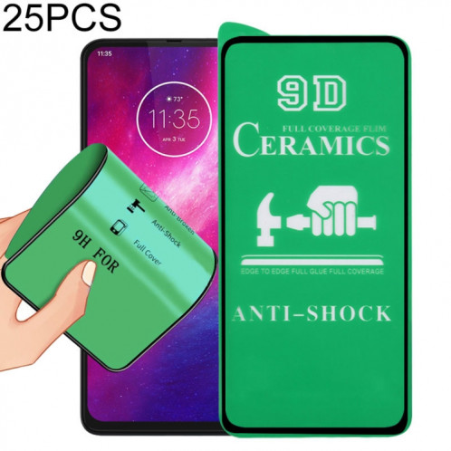 Pour Motorola Un Hyper 25 pcs 9D Plein écran Colle Céramique SH0415724-39