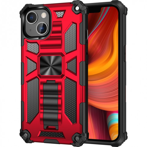 ARMOUR PHOTO TPU + PC Cas de protection magnétique avec support pour iPhone 13 mini (rouge) SH801B1311-36