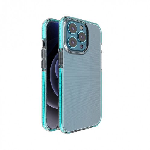 Cas de protection antichoc double couleur TPU pour iPhone 13 Pro (Bleu ciel) SH003A1426-35