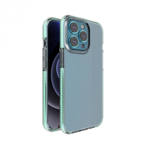 Cas de protection antichoc double couleur TPU pour iPhone 13 Pro (Mint Green) SH003C1329-35