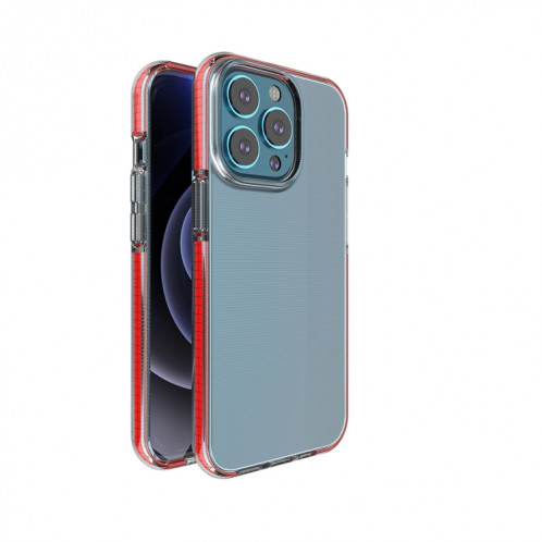 TPU Cas de protection antichoc double couleur pour iPhone 13 Pro (rouge) SH003F768-35