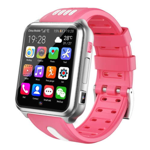 W5 1,54 pouce Screen Full-Fit Screen Dual Cameras Smart Phone Watch, Prise en charge de la carte SIM / Suivi GPS / Trajectoire en temps réel / Surveillance de la température, 3 Go + 32GB (Argent Rose) SH903D999-38