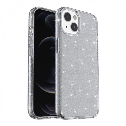 Étui de protection en poudre de paillettes de style antichoc pour iPhone 13 (gris) SH902B500-37