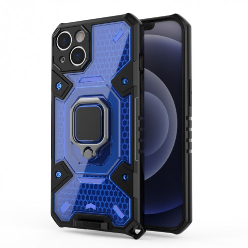 ESPACE PC + TPU Bague Bague Cas de protection pour iPhone 13 (Bleu) SH101B1049-37