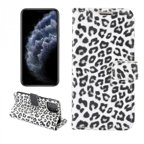 Motif léopard Horizontal Flip PC + Coque en cuir PU avec porte-carte et portefeuille pour iPhone 13 mini (blanc) SH601C1197-38