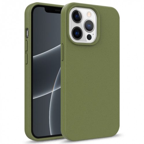 Matériel de paille de la série STARRY SERIES + CAS DE PROTECTION TPU pour iPhone 13 Pro (Green Army) SH803B1745-37