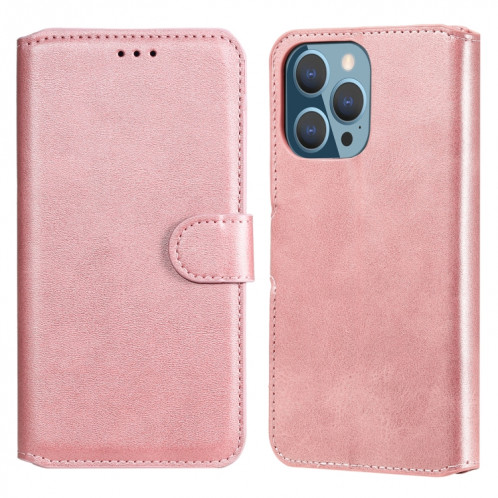 CLASSIC CALF TEXTURE PU + TPU Horizontal Flip Coating Boot avec porte-carte et portefeuille pour iPhone 13 Pro (Rose Gold) SH603E325-37