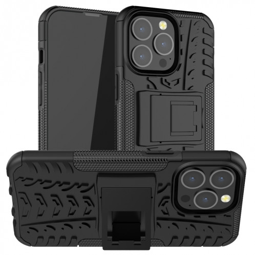 TECT TEXTURE TPU TPU + PC TPU + PC avec support pour iPhone 13 Mini (Noir) SH201D172-37