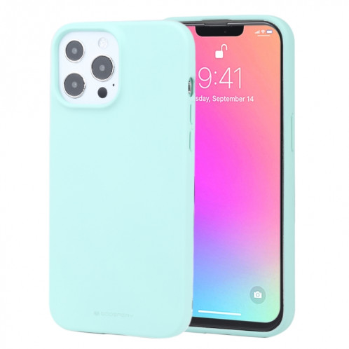 Coque souple de TPU liquide TPU pour iPhone 13 Pro (Mint Green) SG903E455-37