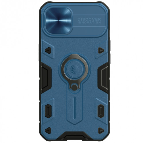 Nillkin Cams-cache-camshalde Armure Cas de protection avec porte-bague invisible pour iPhone 13 (bleu) SN101B859-39