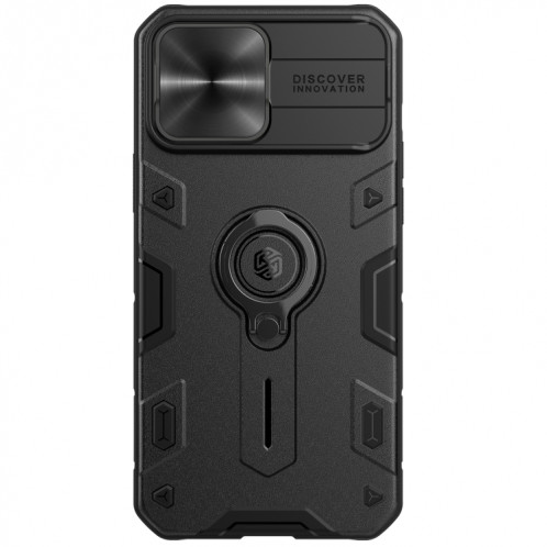 NiLLKIN Cams de carocavusion à camshands Armure Cas de protection avec porte-bague invisible pour iPhone 13 Pro (Noir) SN102A1867-39