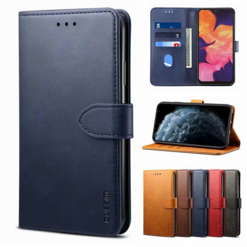 GUSSIM Business Style Horizontal Flip Cuir Coating avec porte-cartes et portefeuille pour iPhone 13 Pro (Bleu) SG403C455-37