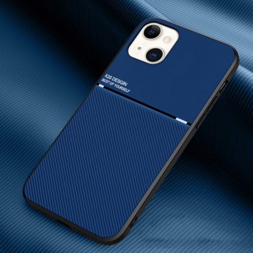 Cas de grain de grains de grains de bande d'inclinaison classique PC + TPU pour iPhone 13 (Bleu) SH002D1605-37