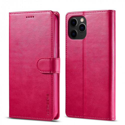 LC.IMEEKE CALF Texture Horizontal Flip Cuir Coffret avec porte-cartes et portefeuille pour iPhone 13 Pro (rouge) SL703C519-37