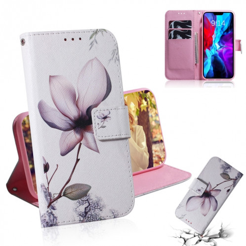 Dessin coloré Horizontal Flip Cuir Case, avec porte-cartes et portefeuille et portefeuille pour iPhone 13 (Fleur de Magnolia) SH702J648-35