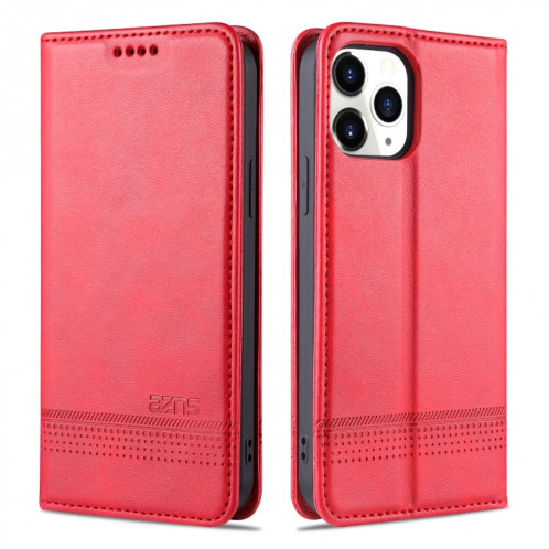 AZNS Magnetic Calf Texture Horizontal Flip Cuir Case avec machines à sous cartes et portefeuille et portefeuille pour iPhone 13 Pro (brun foncé) SA103A350-37