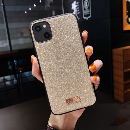 Étui en cuir TPU + TPU + TPU + TPU + pour iPhone 13 (Gold) SS602D632-37