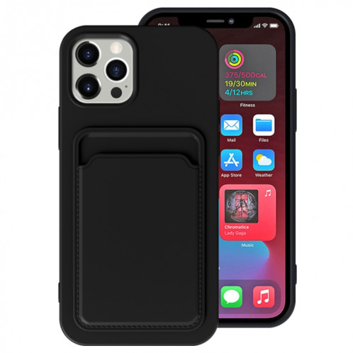 TPU + Doublure Flanelle Tas antichoc avec machines à sous pour iPhone 13 (Noir) SH302A781-37