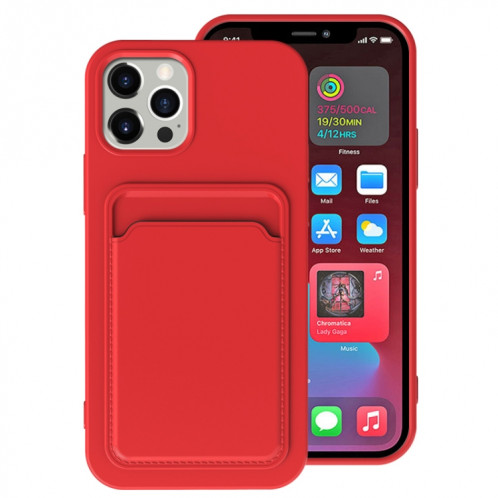 Doublure TPU + Doublure Flanelle Boîte antichoc avec machines à sous pour iPhone 13 (rouge) SH302C823-37