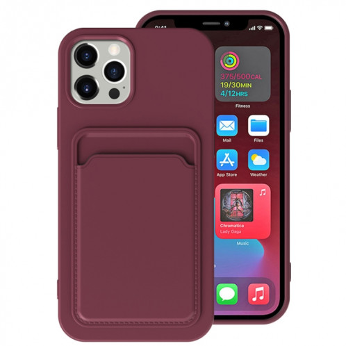 TPU + Doublure Flanelle Case antichoc avec machines à sous pour iPhone 13 (violet foncé) SH302I240-37