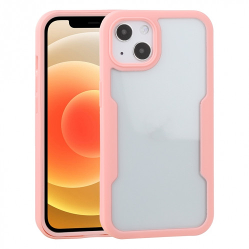 Acrylique + TPU 360 degrés Couverture complète Cas de protection antichoc pour iPhone 13 (rose) SH002C1402-36