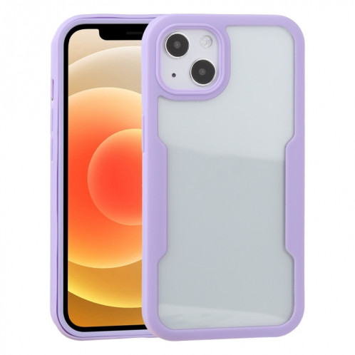 Acrylique + TPU 360 degrés Couverture complète Cas de protection antichoc pour iPhone 13 (violet) SH002D1373-36