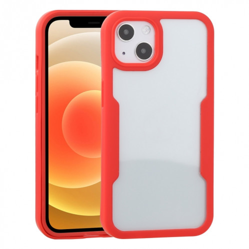 Acrylique + TPU 360 degrés Couverture complète Cas de protection antichoc pour iPhone 13 (rouge) SH002F500-36