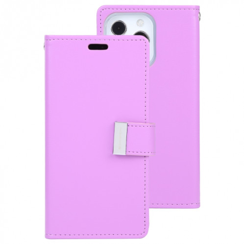 Diary Rich Diary Crazy Horse Crazy Horse Texture Horizontal Flip Cuir Too avec support & Card Slots & Portefeuille pour iPhone 13 Pro (violet) SG003G1034-37