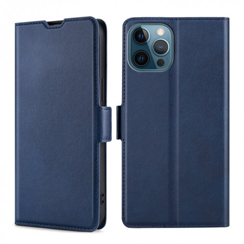 Boucle latérale ultra-mince Boucle latérale PU + TPU Horizontal Horizontal Too Cuir avec support et emplacement de carte pour iPhone 13 Pro (Bleu) SH303C1156-37