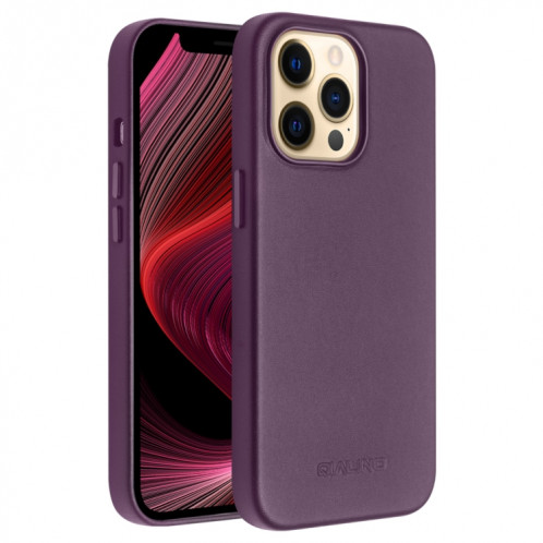QIALINO NAPPA COWHIDE MAGSAFE Cas de protection magnétique pour iPhone 13 Pro Max (cristal violet) SQ504E612-35