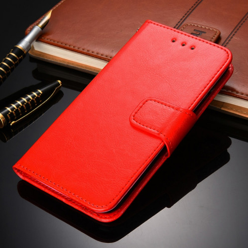 Texture cristalline Horizontale Flip Cuir Coating avec porte-cartes et portefeuille pour iPhone 13 Pro (rouge) SH503G642-37
