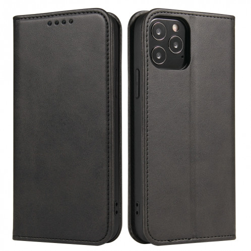 Cas de texture mollet Horizontal Horizontal Horizons avec porte-cartes et portefeuille pour iPhone 13 Pro (Noir) SH203A1237-38