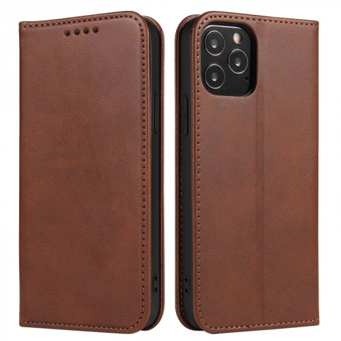 Texture mollet Horizontal Horizontal Horizontal Boîtier avec porte-cartes et portefeuille pour iPhone 13 Pro Max (Brown) SH204C562-38