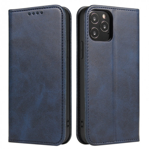 Texture mollet Horizontal Horizontal Horizontal Boîtier avec porte-cartes et portefeuille pour iPhone 13 Pro Max (Bleu) SH204D1699-38