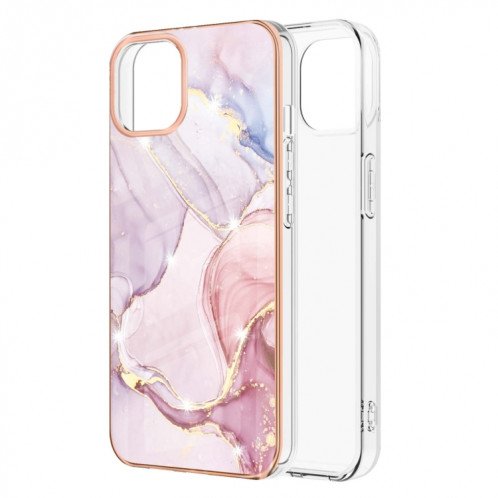 Cas d'antichoppes Dual-côté Dual-côté IMD pour iPhone 13 Pro Max (Rose Gold 005) SH004E1599-35