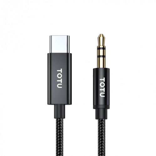 Totudesign EAUC-032 Série rapide Type-C / USB-C à 3,5 mm Câble audio audio, longueur: 1m (noir) ST801A95-36