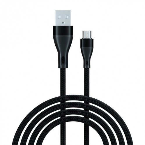 ADC-001 3A USB à micro USB tissage rapide Câble de données de chargement rapide, longueur: 1m (noir) SH701A1122-37