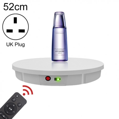 Télécommande 52cm Télécommande Turntable Triffilt Stand Stand de prise de vue vidéo PLATEAUTABLE, PUISSANCE DE CHARGEMENT, Fiche d'alimentation: UK Plug (Blanc) SH904B234-310