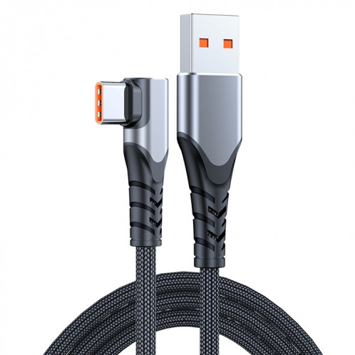 6A 66W USB à USB-C / Type-C Couche de téléphone mobile Câble de données rapide, longueur: 2m (gris) SH503B1607-37