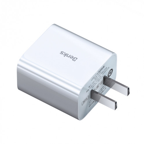 Benums PA47 30W PD USB-C / TYPE-C Chargeur de voyage en charge rapide, fiche CN (blanc) SB801A283-37
