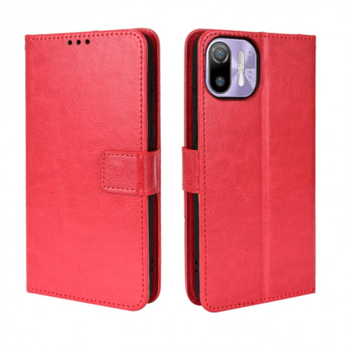 Pour Ulefone NOTE 6 / NOTE 6P Rétro Crazy Horse Texture Texture Texture Coque Texture (Rouge) SH210B1973-37