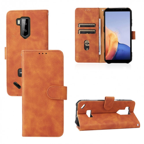 Pour Ulefone Armor X9 Skin Senteuse Boucle magnétique Texture de veau Coque Téléphone PU (Brown) SH602E631-37
