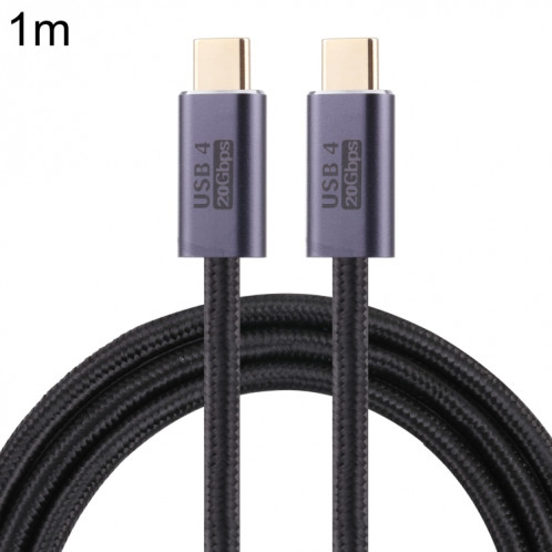 Câble de données tressé mâle USB-C / C / C / C / C / C / C / C / C / C / C / C / C / C / C / Câble de câble: 1m (noir) SH502A5-35