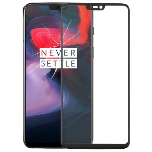 Pour OnePlus 6 lentille extérieure en verre d'écran avant avec adhésif optiquement transparent OCA SH29041887-37