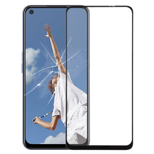 Pour OPPO A52 / A72 / A92 / K7X Lentille en verre externe d'écran avant avec adhésif optiquement transparent OCA SH720141-36