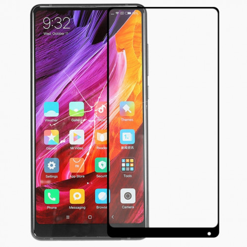 Lentille en verre extérieur à l'écran avant avec adhésif OCA optiquement clair pour Xiaomi MI Mix 2 (Noir) SH001A488-37